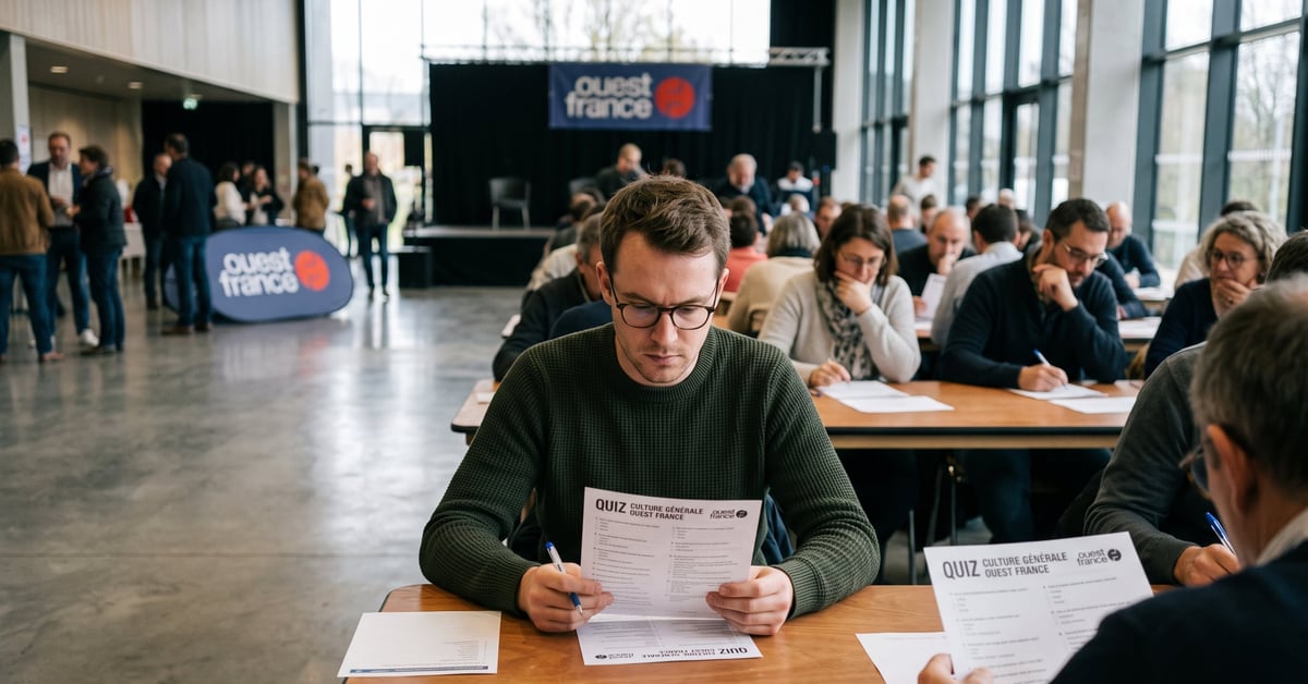 Quiz culture générale Ouest France : participants engagés autour d'un jeu de questions régionales