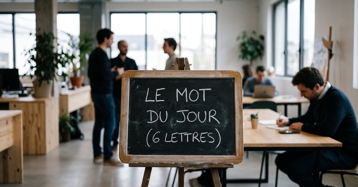 Le mot du jour en 6 lettres : jeu de lettres posées sur une surface moderne